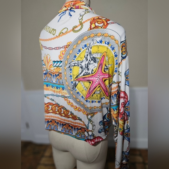 Goodtime USA Starfish Extravaganza Colorful Top, Side Knot, Size 2X - Picture 3 of 6